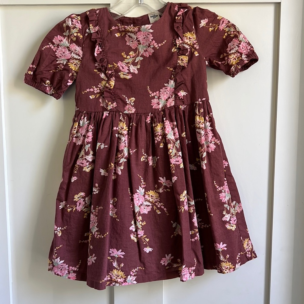 OshKosh B’Gosh Brown and Pink Floral Dress